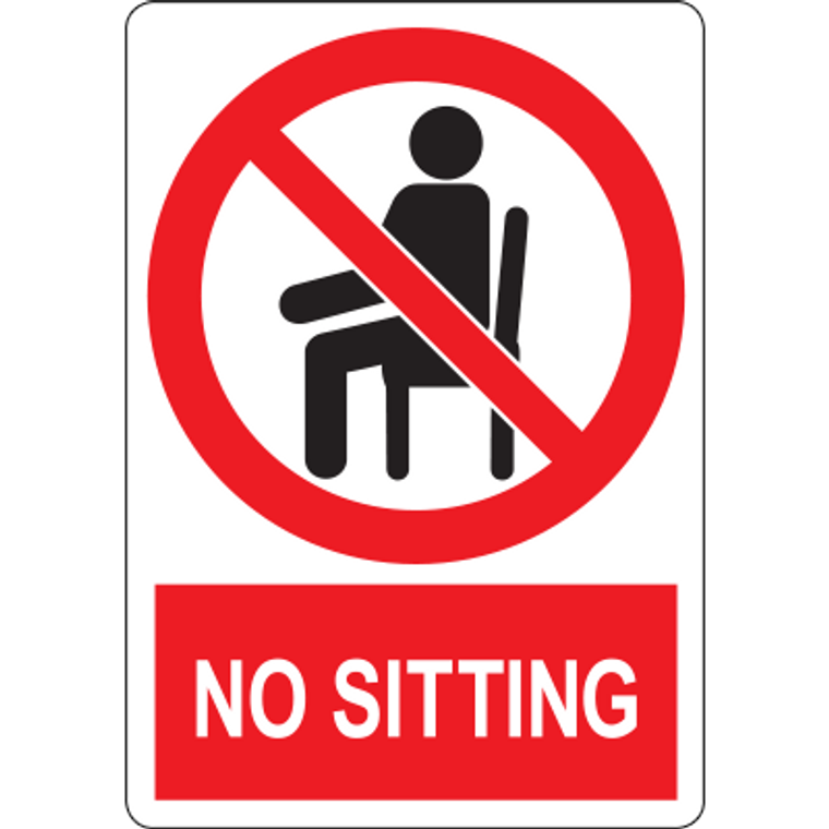 No Sitting Sign