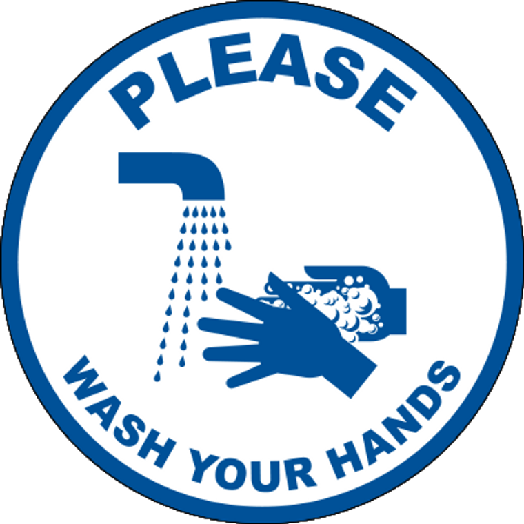 Please Wash Your Hands Floor Sign