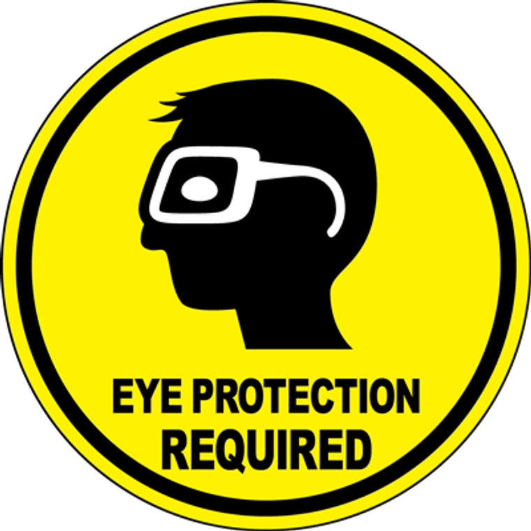 Eye Protection Required Floor Sign