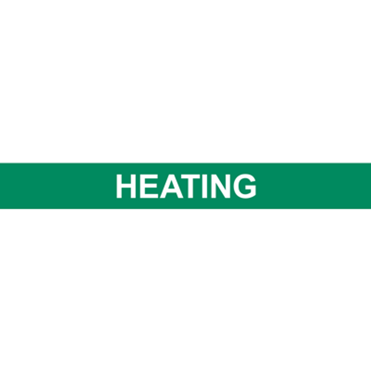 GREEN HEATING PIPE MARKER