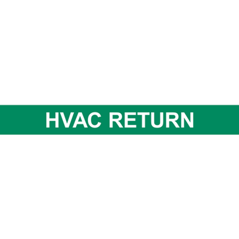 GREEN HVAC RETURN PIPE MARKER