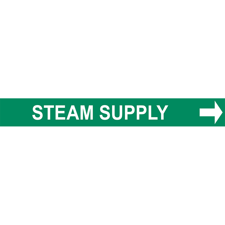 STEAM SUPPLY PIPE MARKER - Green