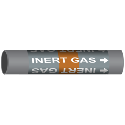 Inert gas marine pipe marker, essential for industrial labeling solutions in maritime applications.