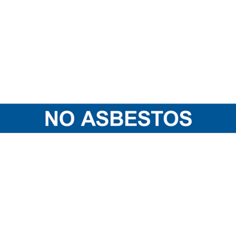 NO ASBESTOS PIPE MARKER