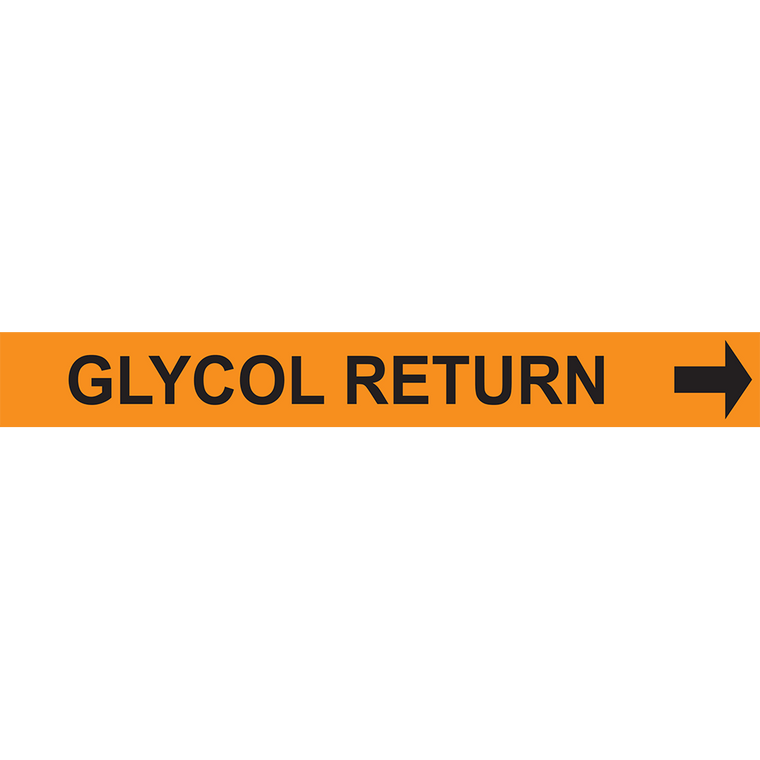 GLYCOL RETURN PIPE MARKER - Orange