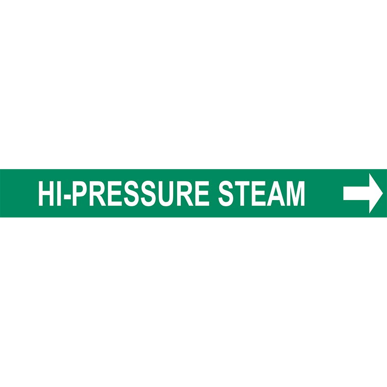 HIGH PRESSURE STEAM PIPE MARKER - Green
