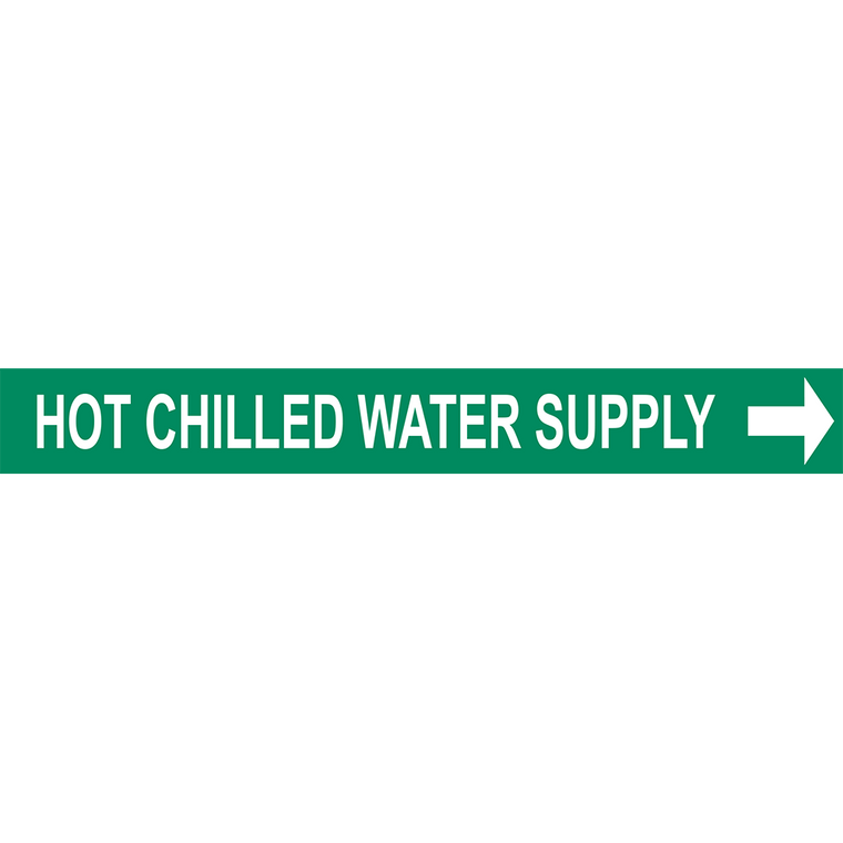 HOT CHILLED WATER SUPPLY PIPE MARKER