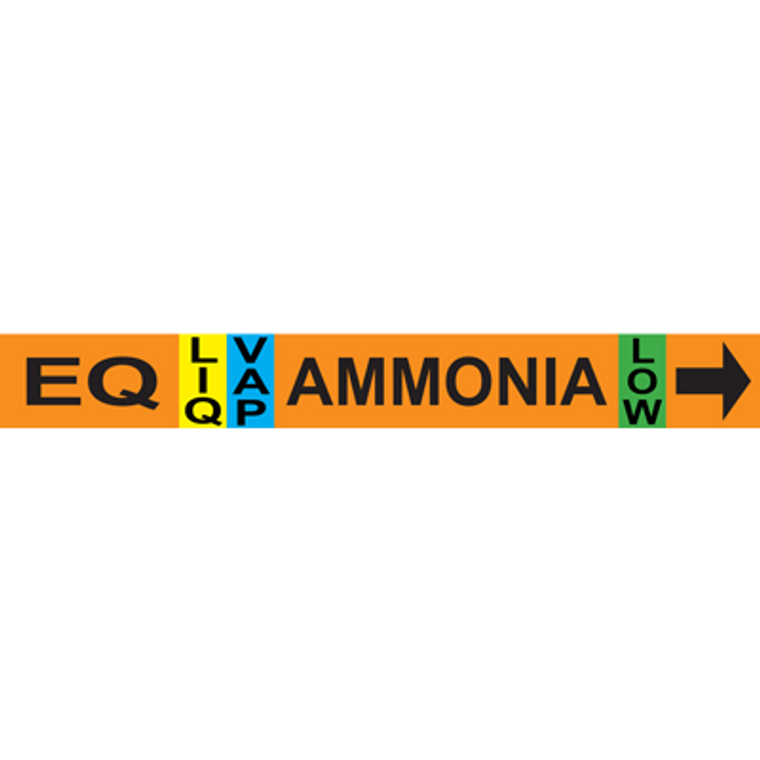 EQUALIZER AMMONIA PIPE MARKER- Orange