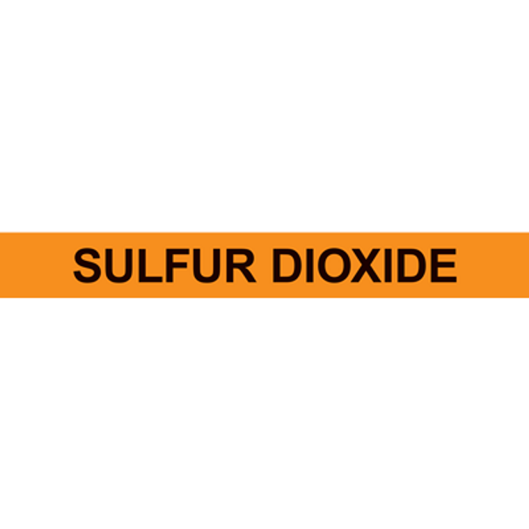 SULFUR DIOXIDE PIPE MARKER - Orange