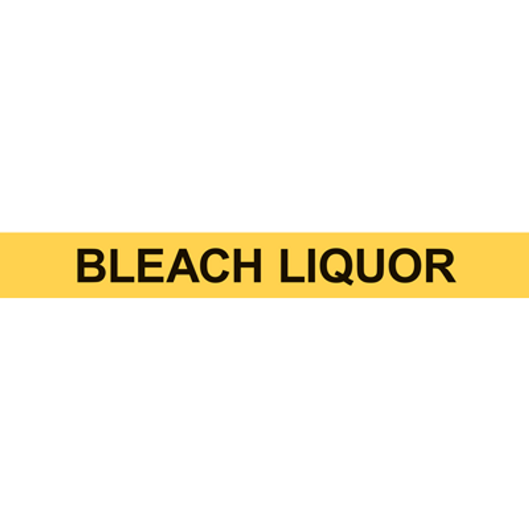 BLEACH LIQUOR PIPE MARKER - Yellow