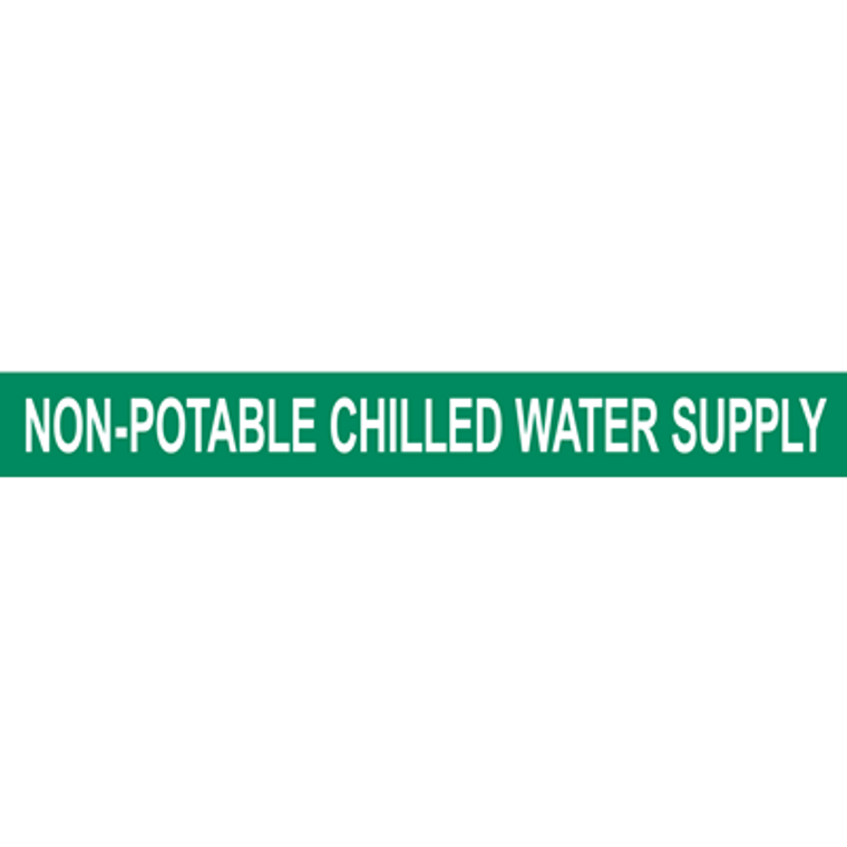 NONPOTABLE CHILLED WATER SUPPLY PIPE MARKER