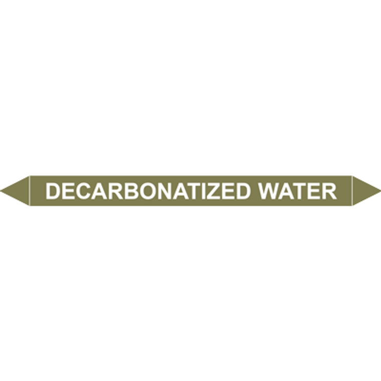 DECARBONATIZED WATER European Pipe Marker