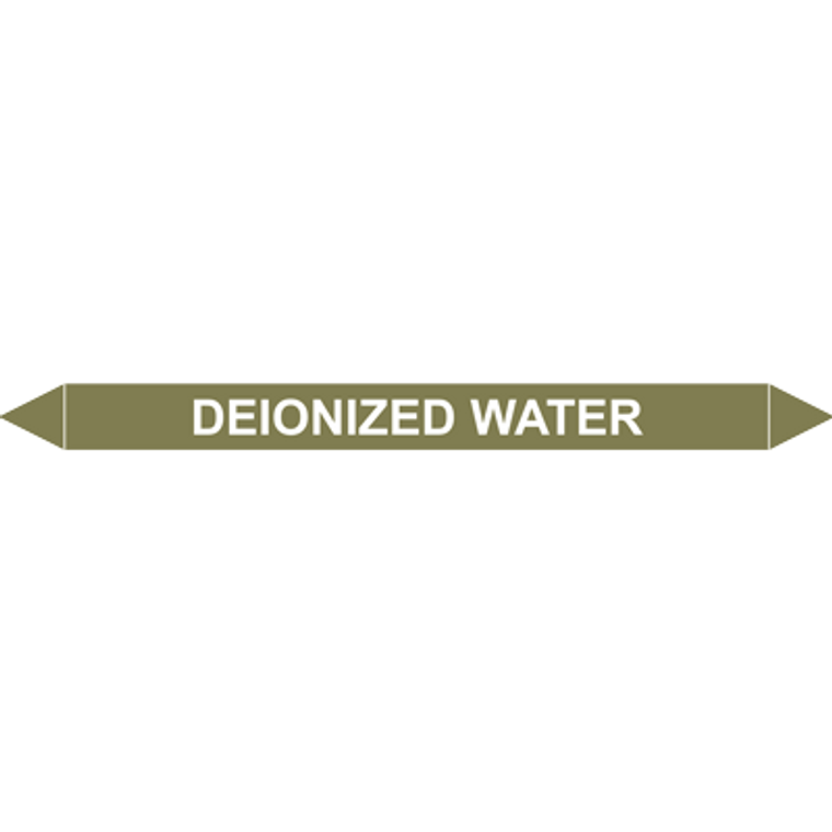 DEIONIZED WATER European Pipe Marker