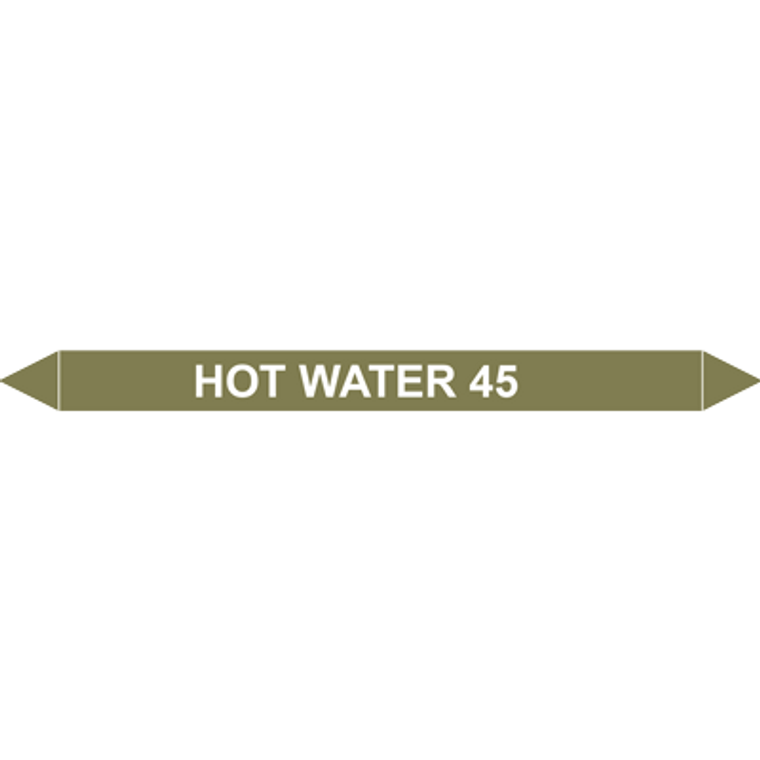 HOT WATER 45?C European Pipe Marker