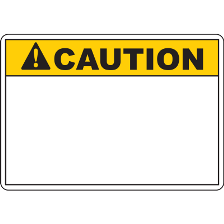 ANSI CAUTION Header Yellow Sign