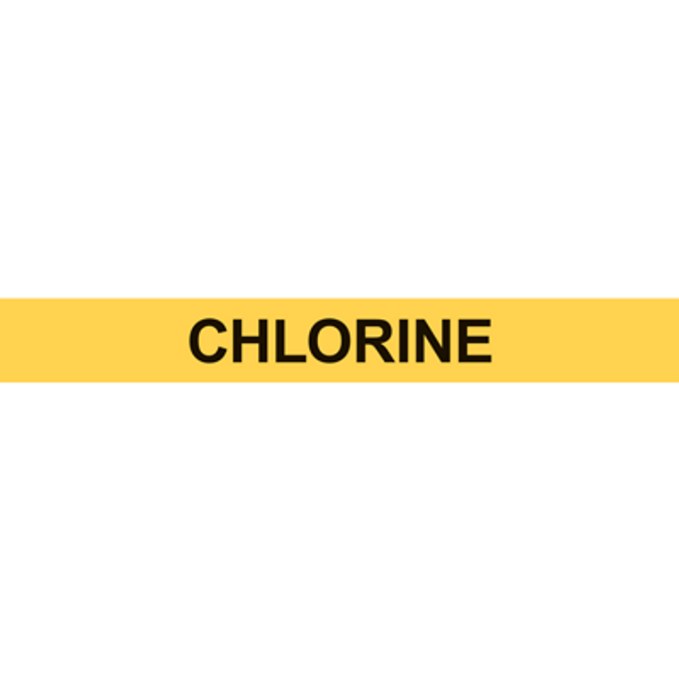 CHLORINE PIPE MARKER - Yellow