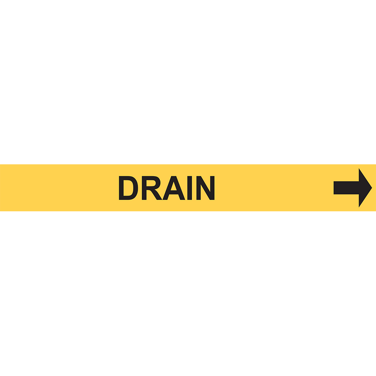 DRAIN PIPE MARKER FOR FLAMMABLE OR OXIDIZING
