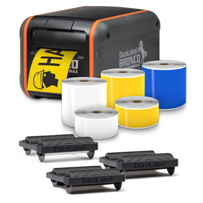 Bronco Max Starter Kit Label Printer DuraLabel