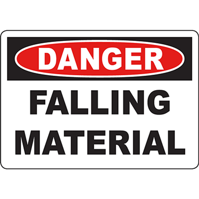 DANGER Falling Material Sign