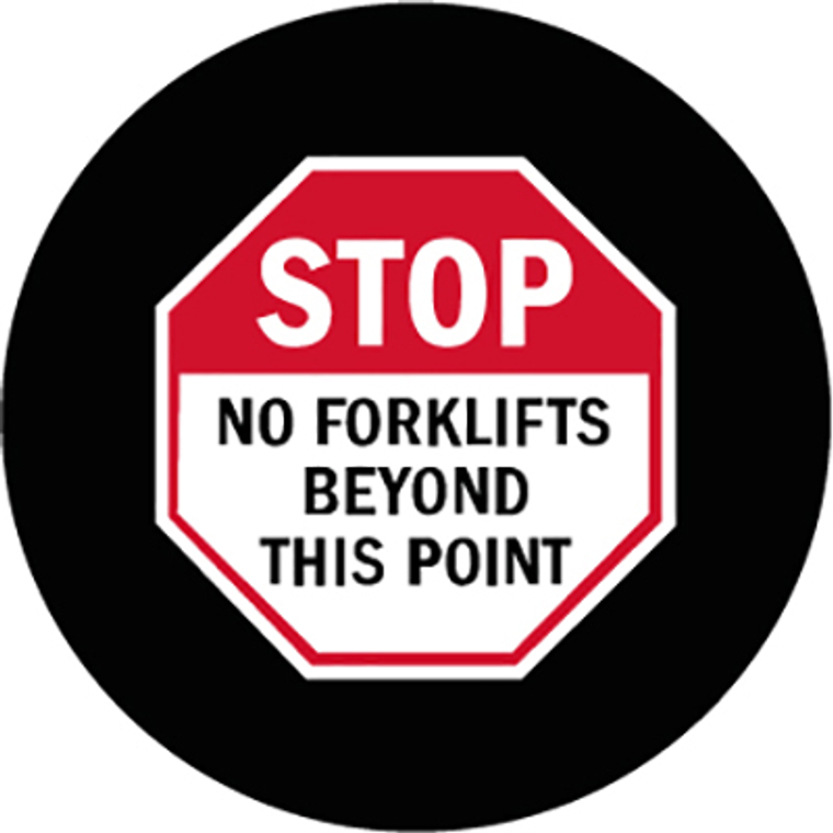 LUMEN FLOOR SIGN SLIDE: STOP NO FORKLIFTS
