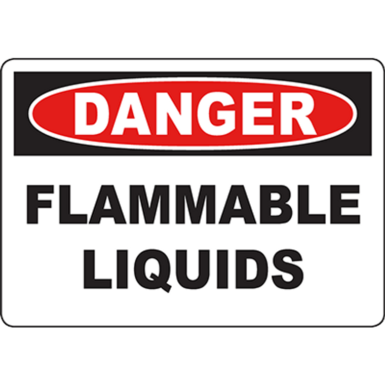 DANGER Flammable Liquids Sign