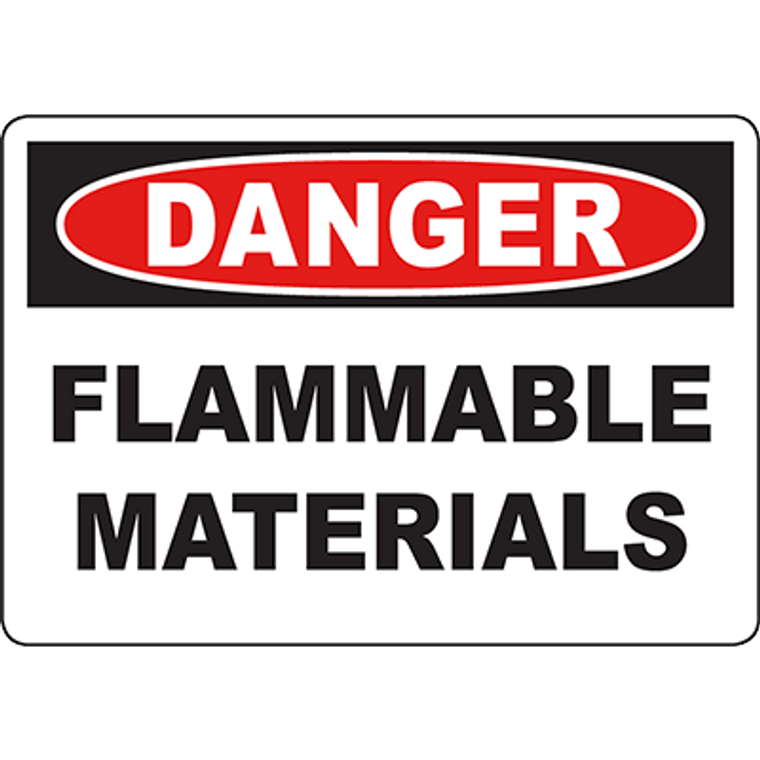 DANGER Flammable Materials Sign