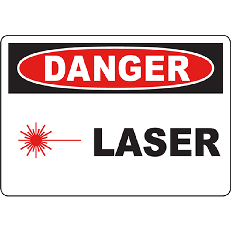 DANGER Laser Sign w/Symbol