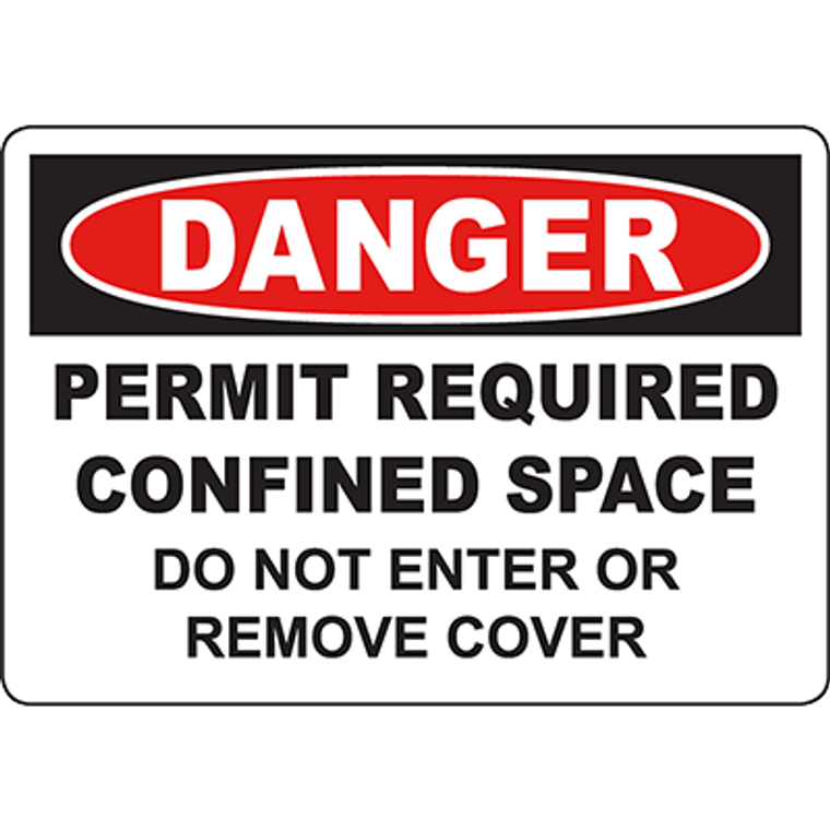 DANGER Permit Required Do Not Remove Cover Sign