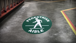 Pedestrian Floor Signs