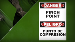 Nip and Pinch Point Signs