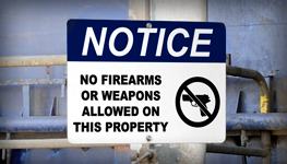 Concealed Weapons Signs