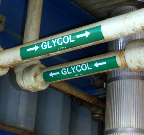 Oil and Corrosive Pipe Markers