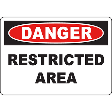 DANGER Restricted Area Sign | Graphic Products