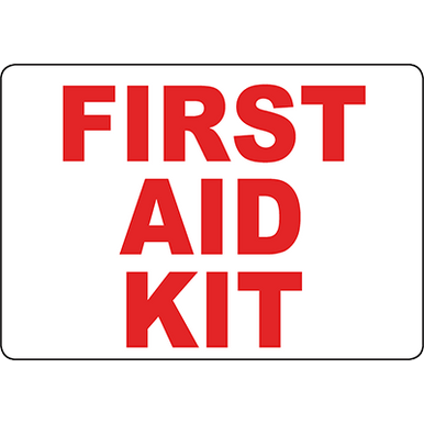 first aid kit sign