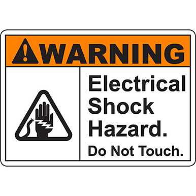 electrical shock sign