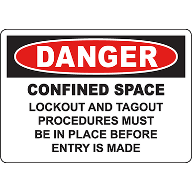 DANGER Lockout Tagout Procedures Before Entry Sign | Graphic Products
