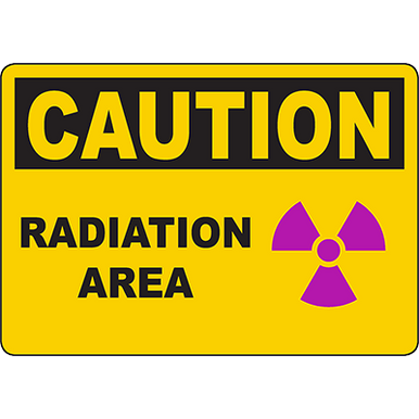 CAUTION Radiation Area Sign | Graphic Products