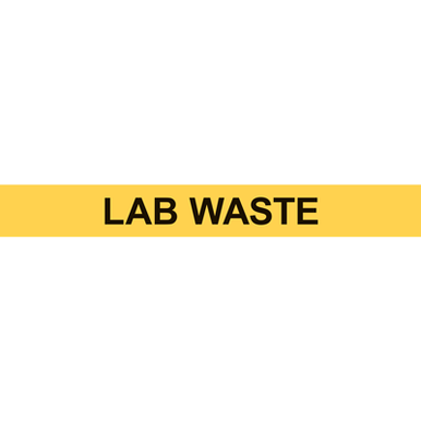 Yellow Lab Waste Pipe Marker | DuraLabel