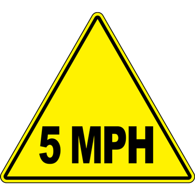 Yellow 5 MPH Floor Sign | Floor Marking | DuraLabel