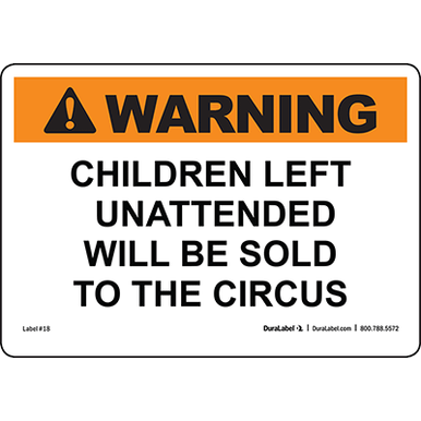 "Children Left Unattended Will Be Sold To Circus" LED Neon Sign - Green & Blue, 16x12 Inches, Wall Decor