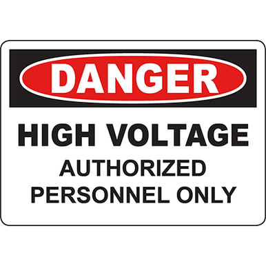 DANGER High Voltage Authorized Personnel Only Sign | Graphic Products