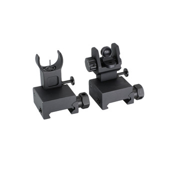 Aluminum Front and Rear Folding Back Up Battle Sights