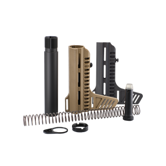 Skeletonized Pistol Brace (PS-ST27) + AR15 Receiver Extension Pistol Buffer Tube Combo (PS-BTPCombo-NF)