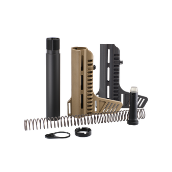Skeletonized Pistol Brace (PS-ST27) + AR15 Receiver Extension Pistol Buffer Tube Combo (PS-BTPCombo-NF)