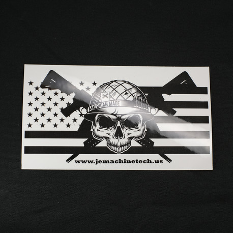 JE Machine Tech Flag Tactical Logo Sticker Decal