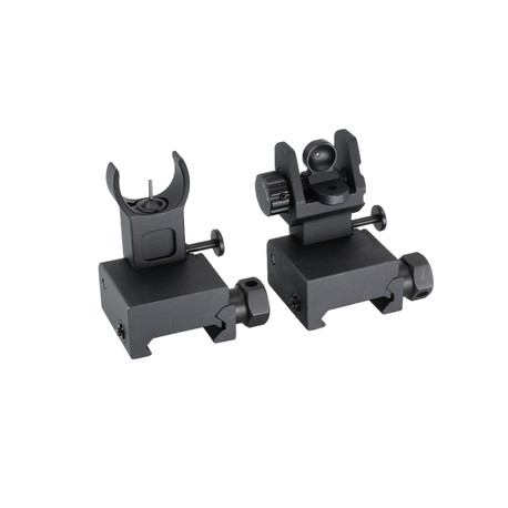 Aluminum Front and Rear Folding Back Up Battle Sights