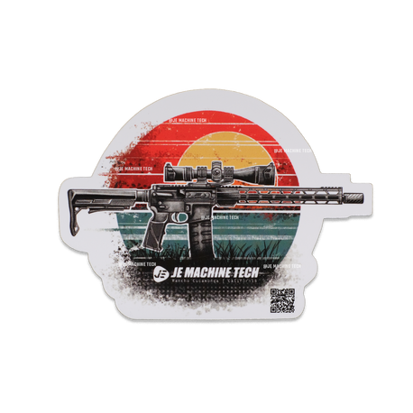 JE Machine Tech Rifle Sunset Sticker