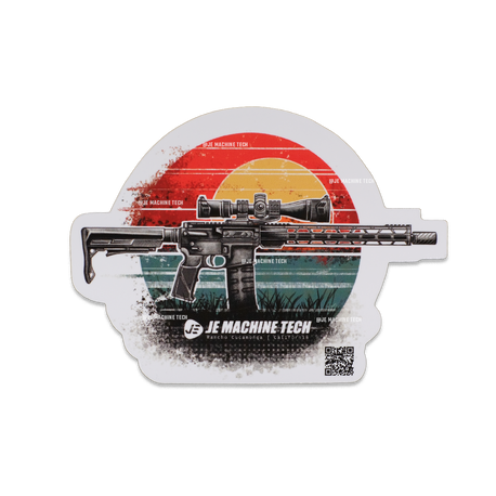 JE Machine Tech Rifle Sunset Sticker