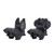 JE MACHINE TECH .223 5.56 Tactical Polymer Front And Rear Flip Up Sight Set