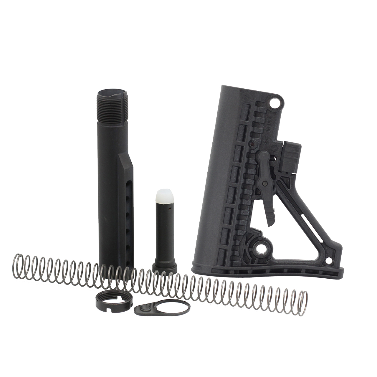 JE Machine Adaptive Skeletonized AR-15 Buttstock & Buffer Tube Combo